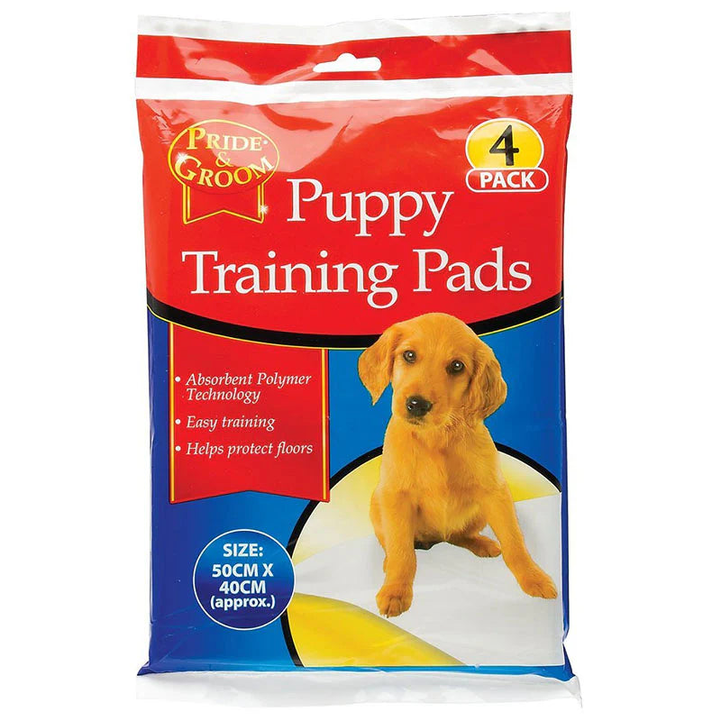 Pride & Groom Puppy Training Pads Mats 4 Pack