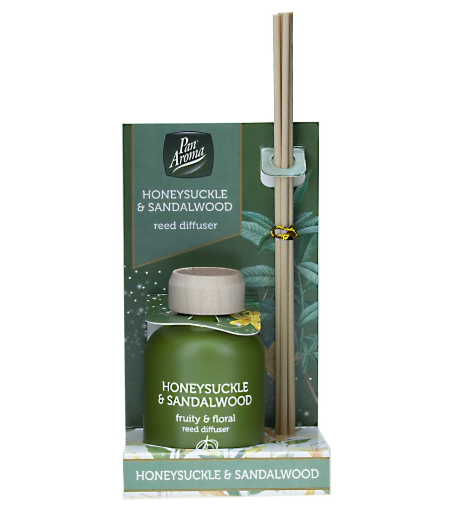 Pan Aroma Reed Diffuser - Sandalwood & Honeysuckle 50ml