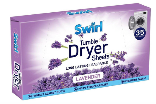 Swirl Lavender Tumble Dryer Sheets - 35 Pack