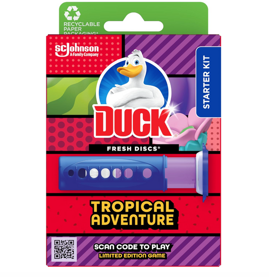 Duck Fresh Discs Toilet Cleaner Starter Kit - Tropical Adventure