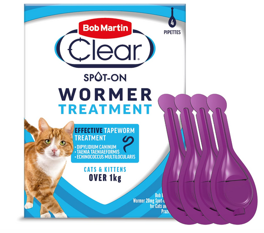 Bob Martin Clear Spot On Wormer for Cats & Kittens